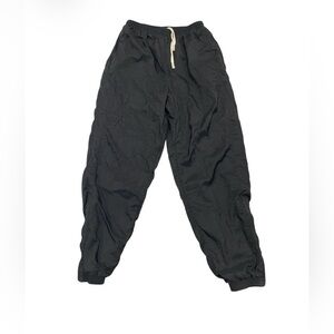 Nike Men’s 90s Vintage Windbreaker Black Jogger track Pants Size L Zipper Hems